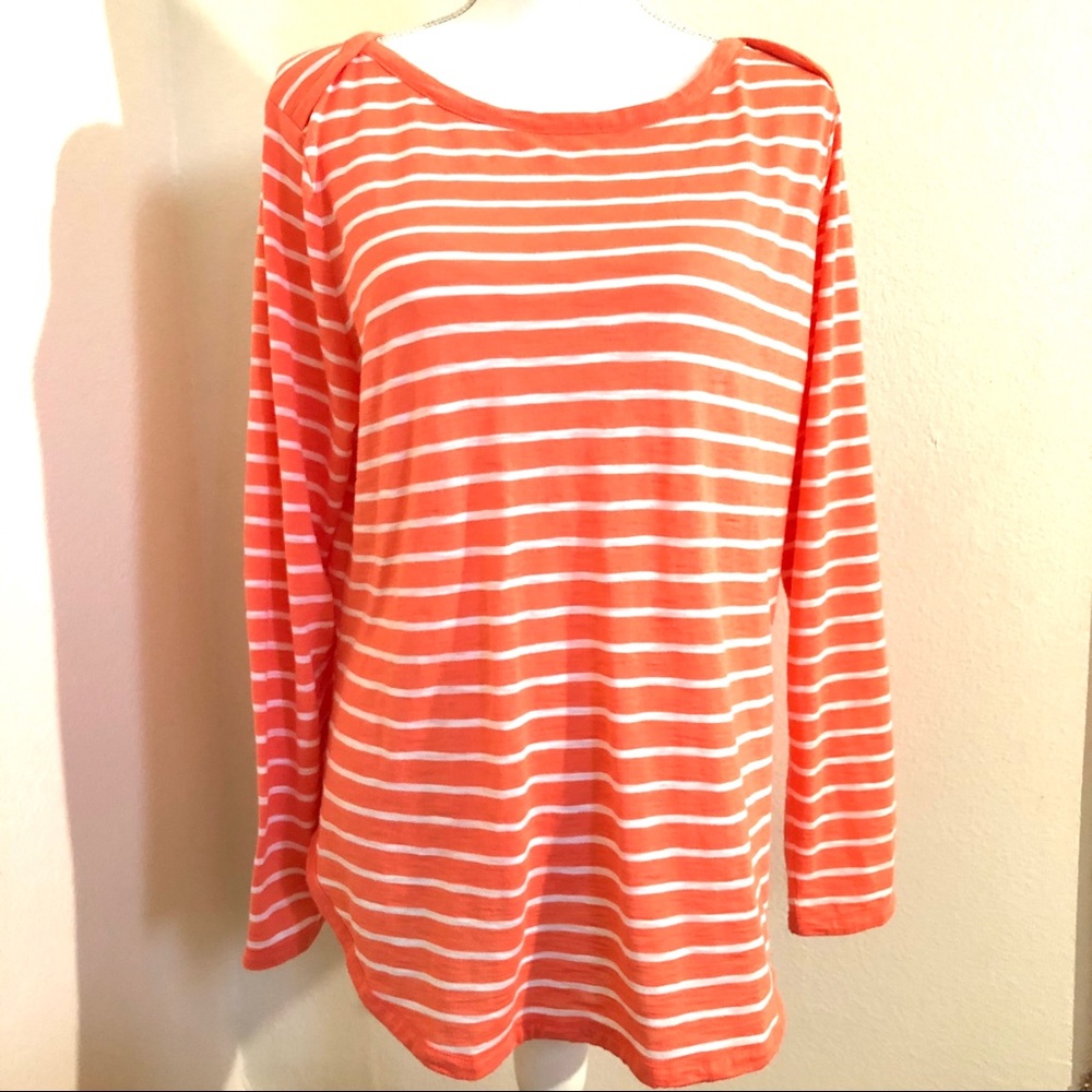 Liz Claiborne | Striped Long Sleeve Top XL